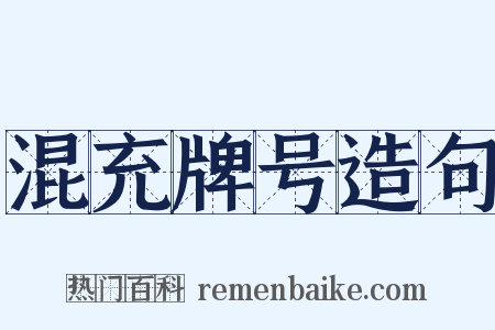 混充牌号造句是什么意思的图片
